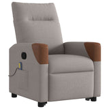 Fauteuil inclinable de massage Taupe Tissu