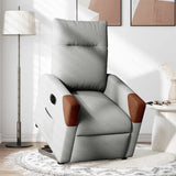 Fauteuil inclinable électrique gris nuage tissu
