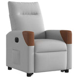 Fauteuil inclinable électrique gris nuage tissu