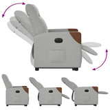 Fauteuil inclinable électrique gris nuage tissu