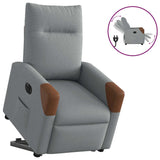 Fauteuil inclinable électrique gris clair tissu
