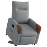 Fauteuil inclinable électrique gris clair tissu