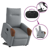 Fauteuil inclinable électrique gris clair tissu