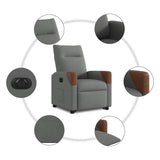 Fauteuil inclinable électrique gris foncé tissu
