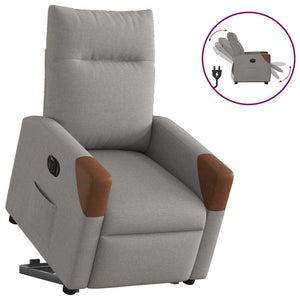 Fauteuil inclinable électrique taupe tissu