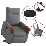 Fauteuil inclinable de massage électrique Gris foncé Tissu