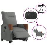 Fauteuil inclinable de massage électrique Gris foncé Tissu