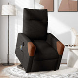 Fauteuil inclinable de massage électrique Noir Tissu