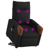 Fauteuil inclinable de massage électrique Noir Tissu