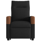 Fauteuil inclinable de massage électrique Noir Tissu