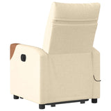 Fauteuil inclinable de massage électrique Crème Tissu