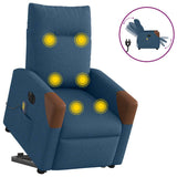 Fauteuil inclinable de massage électrique bleu tissu