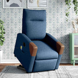 Fauteuil inclinable de massage électrique bleu tissu