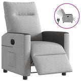 Fauteuil inclinable électrique gris nuage tissu