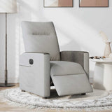 Fauteuil inclinable électrique gris nuage tissu