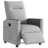 Fauteuil inclinable électrique gris nuage tissu