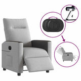 Fauteuil inclinable électrique gris nuage tissu