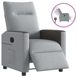 Fauteuil inclinable électrique Gris clair Tissu