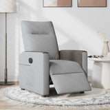 Fauteuil inclinable électrique Gris clair Tissu