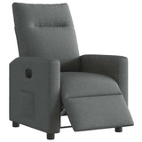 Fauteuil inclinable électrique Gris foncé Tissu