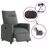 Fauteuil inclinable électrique Gris foncé Tissu