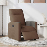 Fauteuil inclinable électrique Marron Tissu