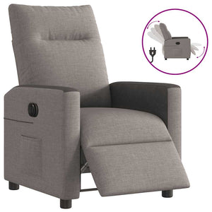 Fauteuil inclinable électrique Taupe Tissu