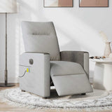 Fauteuil de massage inclinable électrique gris nuage tissu