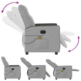 Fauteuil de massage inclinable électrique gris nuage tissu