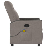 Fauteuil de massage inclinable électrique Taupe Tissu