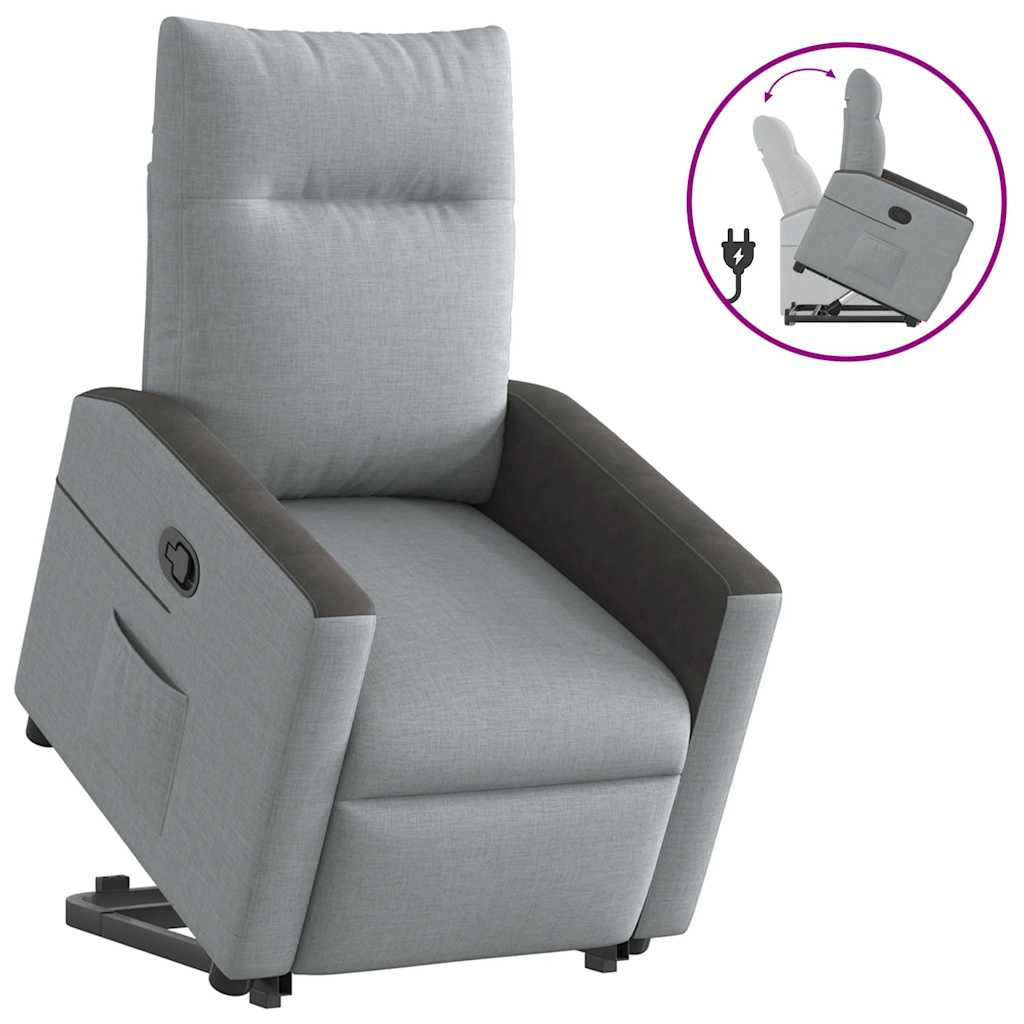 Fauteuil inclinable Gris clair Tissu