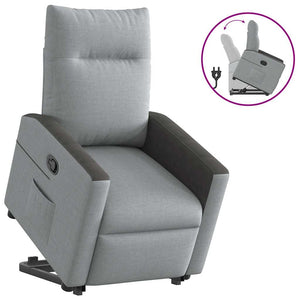 Fauteuil inclinable Gris clair Tissu