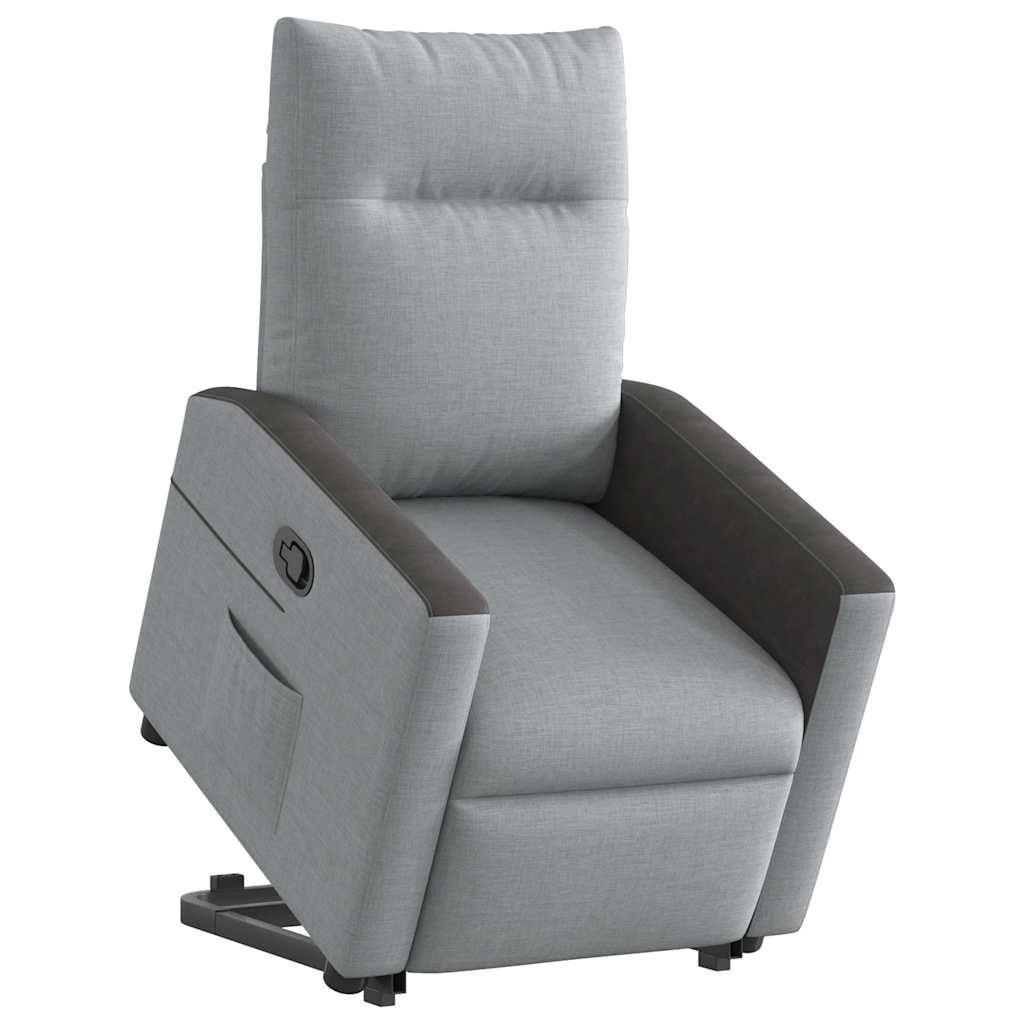 Fauteuil inclinable Gris clair Tissu