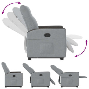 Fauteuil inclinable Gris clair Tissu