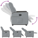 Fauteuil inclinable Gris clair Tissu