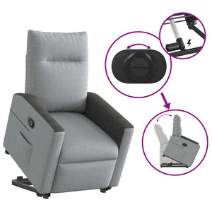 Fauteuil inclinable Gris clair Tissu