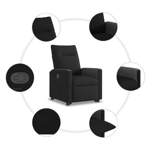 Fauteuil inclinable noir tissu