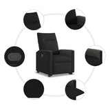 Fauteuil inclinable noir tissu
