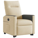 Fauteuil inclinable Crème Tissu