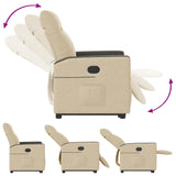 Fauteuil inclinable Crème Tissu