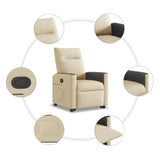Fauteuil inclinable Crème Tissu