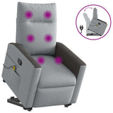Fauteuil de massage inclinable Gris clair Tissu