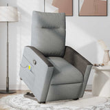 Fauteuil de massage inclinable Gris clair Tissu