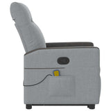 Fauteuil de massage inclinable Gris clair Tissu