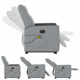 Fauteuil de massage inclinable Gris clair Tissu