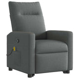 Fauteuil de massage inclinable Gris foncé Tissu