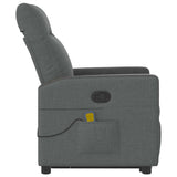 Fauteuil de massage inclinable Gris foncé Tissu
