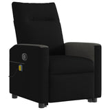 Fauteuil de massage inclinable Noir Tissu