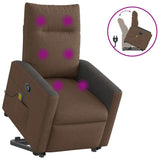 Fauteuil de massage inclinable Marron Tissu