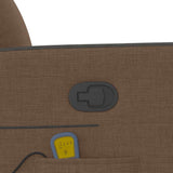 Fauteuil de massage inclinable Marron Tissu